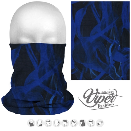 MF-289 Multifunktionstuch - 9 in 1 - Multifunktionstücher abstraktes Muster schwarz, blau
