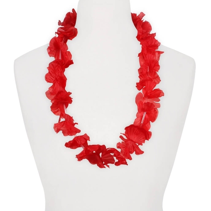 [HK-17] HK-17 Hawaii Blumenkette classic rot Länge: ca. 100 cm