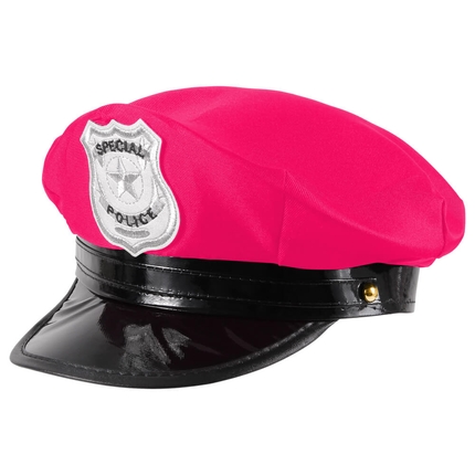 [KH-189] KH-189 Karnevalshut Hut Karneval Fasching Mütze pink Schirm schwarz One Size Unisize Einheitsgröße