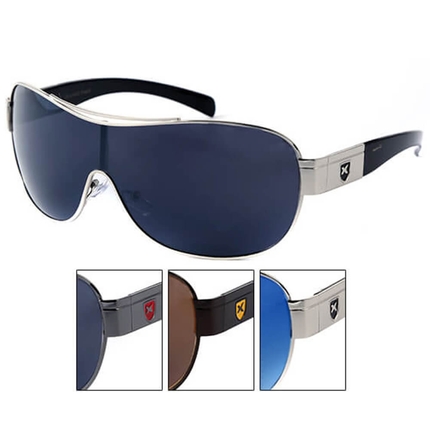 LOOX-104 LOOX Sonnenbrille Barbados X Emblem auf Rahmen in verschiedenen Farben