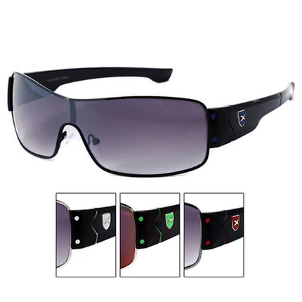 [LOOX-107] LOOX-107 LOOX Sonnenbrille Bahamas X Emblem auf Rahmen in verschiedenen Farben