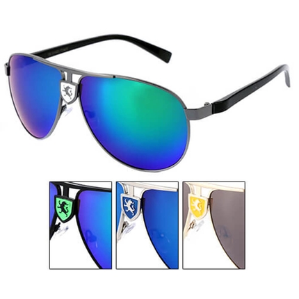 [LOOX-109] LOOX-109 LOOX Sonnenbrille Acapulco Wappen mit Löwe zwischen Gläsern