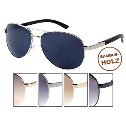 [LOOX-114] LOOX-114 LOOX Sonnenbrille Macao Bügel aus Bambusholz