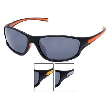 [LOOX-130] LOOX-130 LOOX Sonnenbrille Sonnenbrillen Cannes Sportbrille mit farbigen Akzenten schwarz