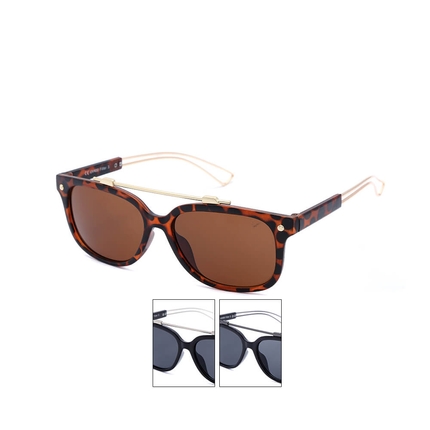 [V-1421] V-1421 Classic Design VIPER Damen und Herren Sonnenbrille Leopardenmuster mehrfarbig