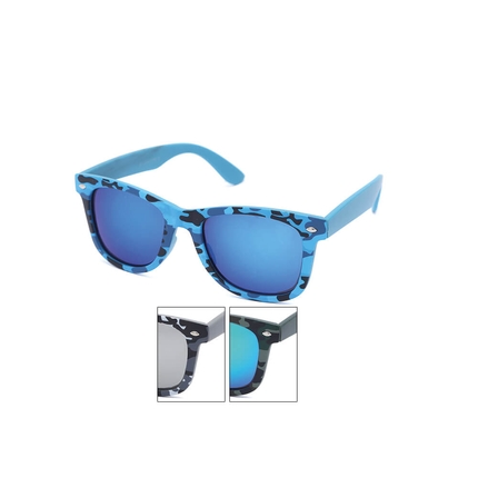 [V-1422] V-1422 Retro Vintage Nerd Blues VIPER Damen und Herren Sonnenbrille Camouflage matt mehrfarbig