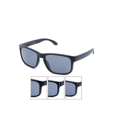 K-126A Retro Vintage VIPER Kinder Sonnenbrille Sonnenbrillen farbige Applikationen am Rahmen schwarz