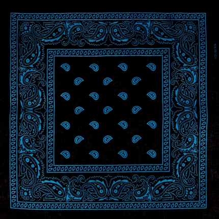 [BA-240] BA-240 Bandana Kopftuch Halstuch Design: Paisley Farbe: schwarz