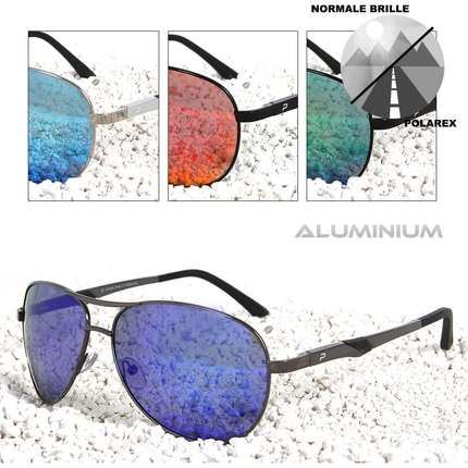 [PAL-004] PAL-004 POLAREX Sonnenbrille Pilotenbrille polarisiert Aluminium Rahmen extra leicht sortiert