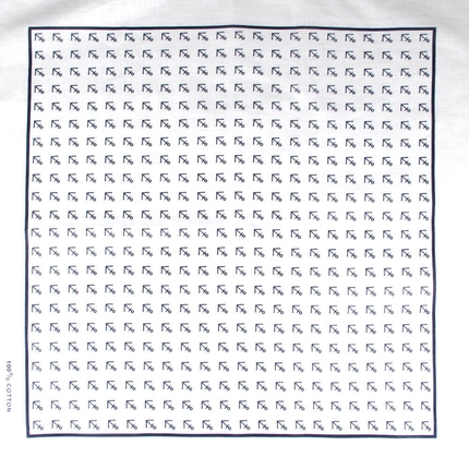 [BA-250] BA-250 Bandana Kopftuch Halstuch weiß Anker maritim ca. 54 x 54 cm
