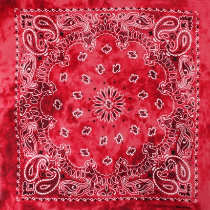 [BA-262] BA-262 Bandana Kopftuch Halstuch rot Rottöne Paisley Blüten floral ca. 54 x 54 cm