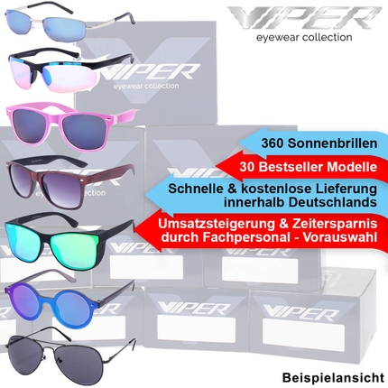[VD-01] VD-01 SET-ANGEBOT 360 Sonnenbrillen (30 Modelle)