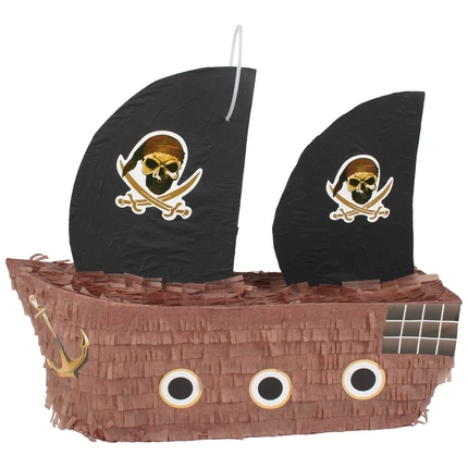 [PIN-22] PIN-22 Befüllbare Pinãta Fregatte Schiff braun schwarz