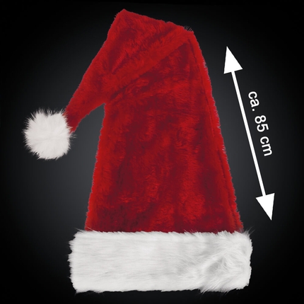 [WM-65a] WM-65a Weihnachtsmützen Nikolausmützen rot aus dickem Plüsch ca 85 cm lang