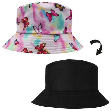 [SOH-010] SOH-010 Bucket Hat Wendehut Fischerhut Anglerhut Motiv: Schmetterlinge