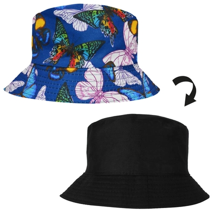 [SOH-016] SOH-016 Bucket Hat Wendehut Fischerhut Anglerhut Motiv: Schmetterlinge