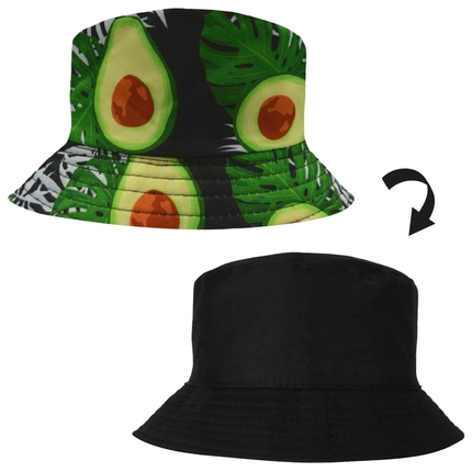 [SOH-017] SOH-017 Bucket Hat Wendehut Fischerhut Anglerhut Motiv: Avocado