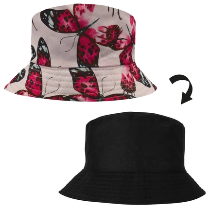 [SOH-019] SOH-019 Bucket Hat Wendehut Fischerhut Anglerhut Motiv: Schmetterlinge