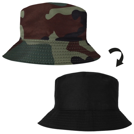 [SOH-025] SOH-025 Bucket Hat Wendehut Fischerhut Anglerhut Motiv: Tarnfarben