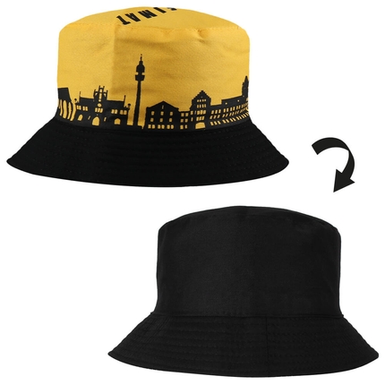 SOH-034 Bucket Hat Wendehut Fischerhut Anglerhut Motiv: Dortmund Skyline aus Baumwolle