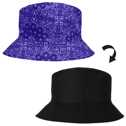 [SOH-002A] SOH-002a Bucket Hat Wendehut Fischerhut Anglerhut Motiv: Paisley