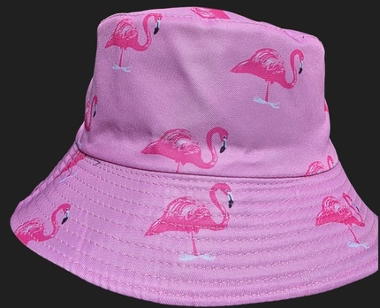 [SOH-050] SOH-050 Bucket Hat Wendehut Fischerhut Anglerhut Motiv: Flamingo