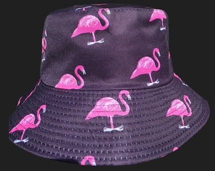[SOH-051] SOH-051 Bucket Hat Wendehut Fischerhut Anglerhut Motiv: Flamingo
