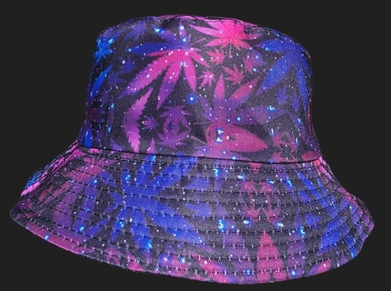 [SOH-054] SOH-054 Bucket Hat Wendehut Fischerhut Anglerhut Motiv: Cannabis