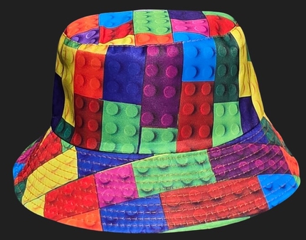 [SOH-059] SOH-059 Bucket Hat Wendehut Fischerhut Anglerhut Motiv: Lego