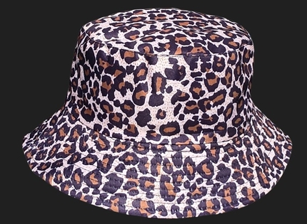 [SOH-060] SOH-060 Bucket Hat Wendehut Fischerhut Anglerhut Motiv: Leopard braun
