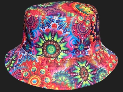 [SOH-061] SOH-061 Bucket Hat Wendehut Fischerhut Anglerhut Motiv: Azteken