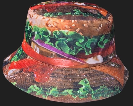 [SOH-075] SOH-075 Bucket Hat Wendehut Fischerhut Anglerhut Motiv: Hamburger