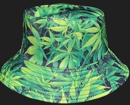 [SOH-078] SOH-078 Bucket Hat Wendehut Fischerhut Anglerhut Motiv: Cannabis