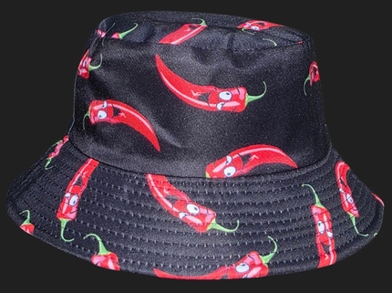 [SOH-080] SOH-080 Bucket Hat Wendehut Fischerhut Anglerhut Motiv: Chilli Pepper