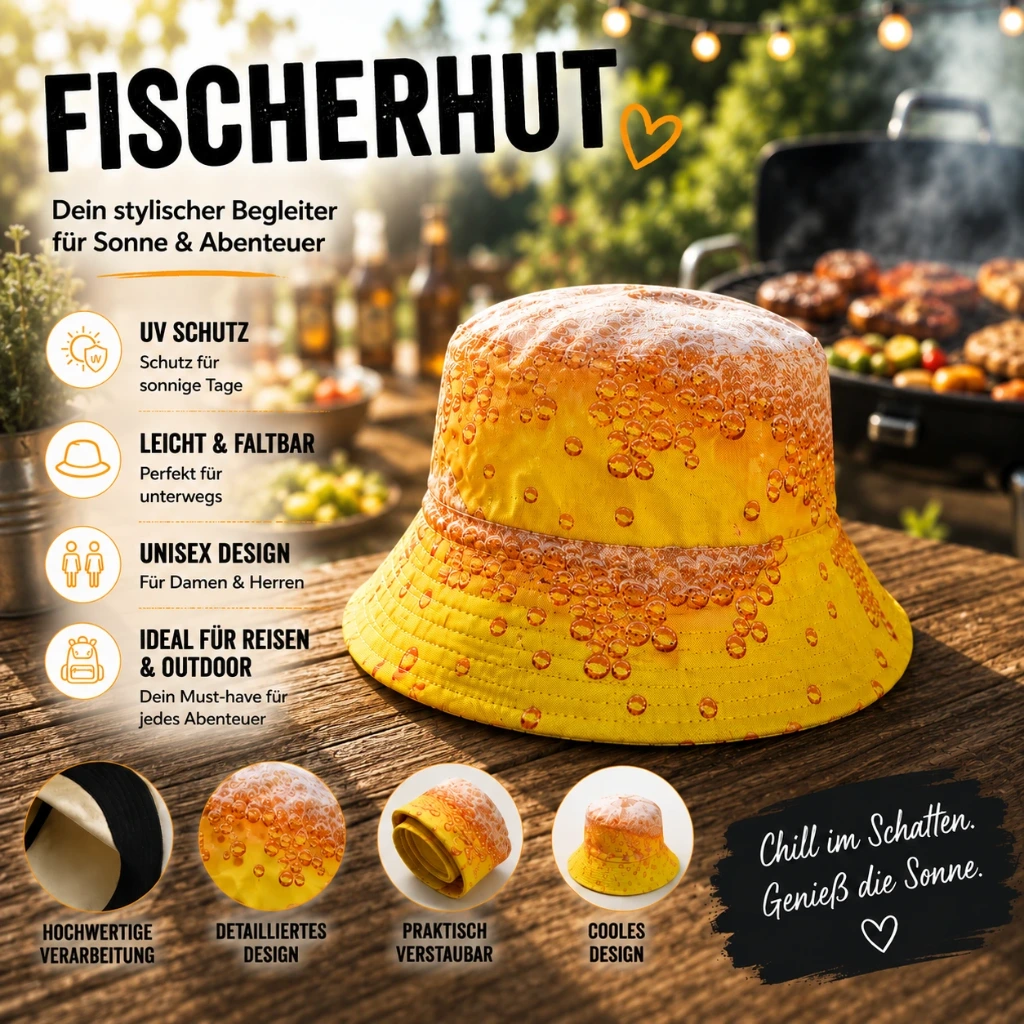 [SOH-423] SOH-423 Bucket Hat Wendehut Fischerhut Anglerhut Motiv: Frosch