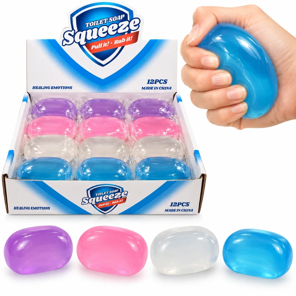 [SQD-168] SQD-168 Seifen-Squishy mit Kokosöl – 12er Display farblich sortiert