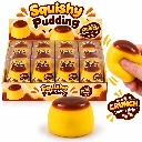 SQD-152 Pudding Squishy – 12er Display mit Crunchy-Füllung & Crunchy Sound – Anti-Stress Squeeze Toy