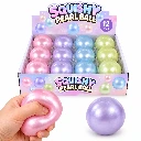 Squishy Pearl Ball – Perlmutt Quetschball | 12 Stück farblich sortiert | Anti-Stress Squeeze Toy