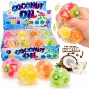 Squishy Früchte-Ball – transparenter Quetschball mit bunten Früchten, Ø ca. 5 cm