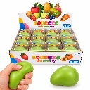 SQD-148 Grüner Mango-Squishy mit Crunchy-Effekt – 12 Stück im Display