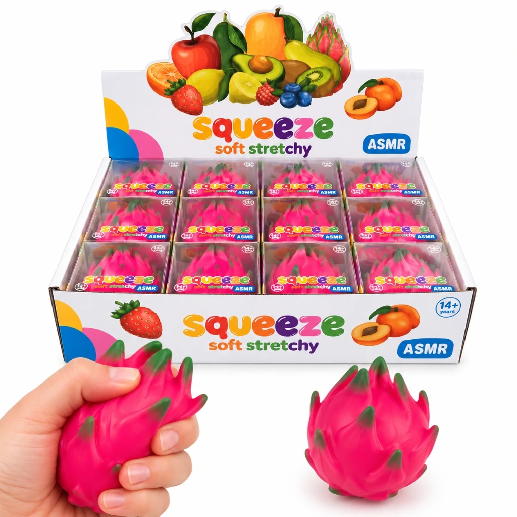 [SQD-185] Squishy Drachenfrucht mit Crispy-Effekt – 12 Stück