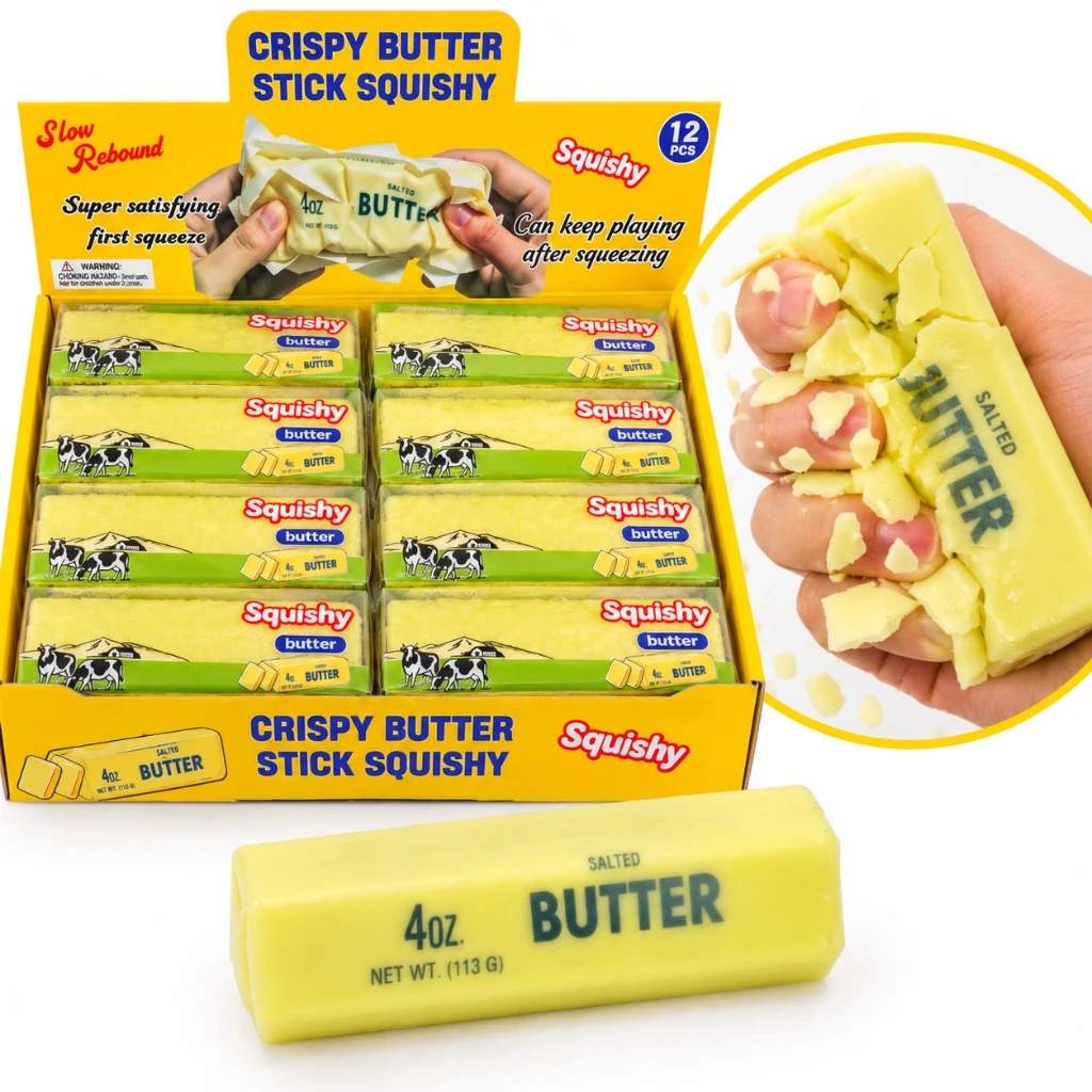 [SQD-203] SQD-203 Butter Squishy grün – Crunchy außen & weich innen – 12 Stück im Display