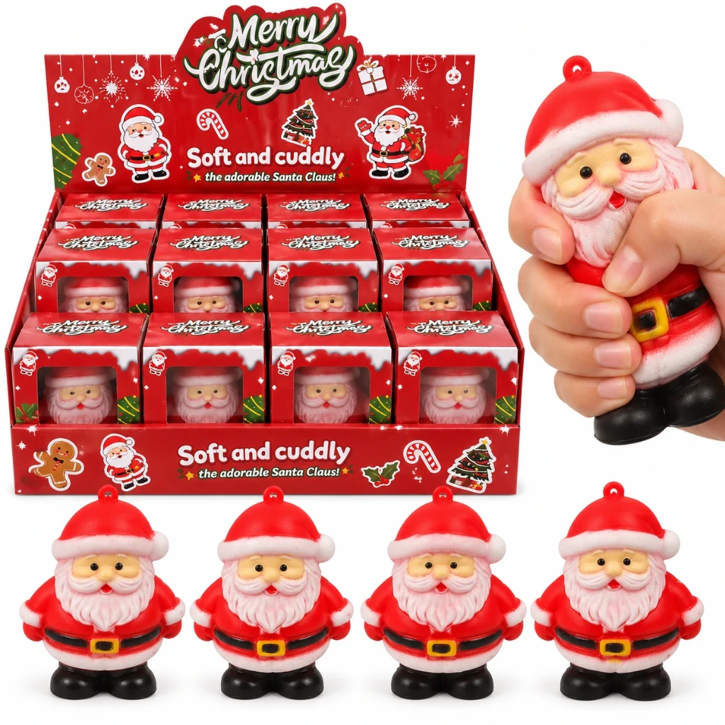 [SQD-189] SQD-189 Squishy Weihnachtsmann – 12 Stück im Display  Weihnachts-Squishy
