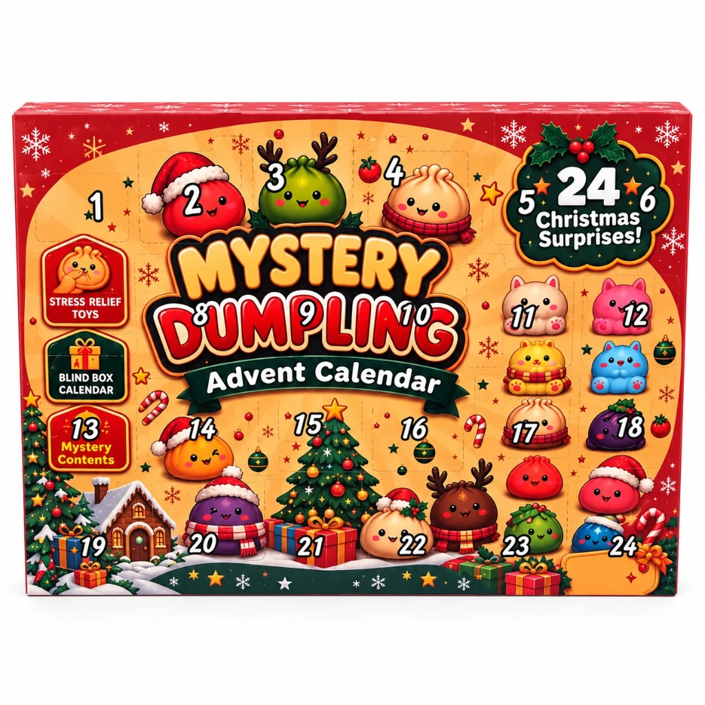 [SQD-217] SQD-217 Squishy Adventskalender – 24 Türchen mit Mini Squishys – Weihnachtskalender – 60 Stück im Umkarton