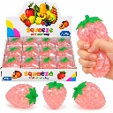 SQD-206P Squishy Erdbeere rosa – 12 Stück im Display – Vaseline-Füllung