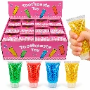 SQD-211 Squishy Zahnpastatuben – 12 Stück im Display – Vaseline mit Glitzer