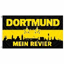 FL-007 Flagge Dortmund „Mein Revier“ – 150 × 90 cm – mit 2 Ösen – für Innen & Außen