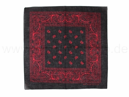 [BA-176] BA-176 Bandana Kopftuch Halstuch Design: Paisley Farbe: schwarz