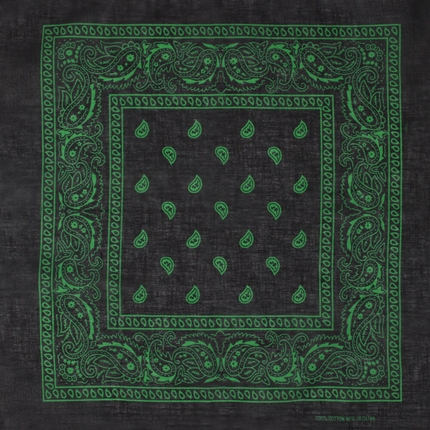 [BA-178] BA-178 Bandana Kopftuch Halstuch Design: Paisley Farbe: schwarz