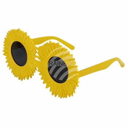 F-031 Fun Party Brille Form: Sonnenblume Farbe: gelb